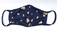 Buttery Soft Cloth Face Mask - Blue and Yellow Floral - Washable