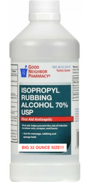 2 Bottles - 32 Ounce 70% Isopropyl Rubbing Alcohol - Big Size