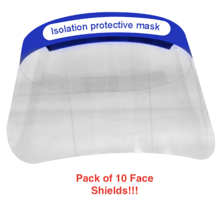 10 Pack - Protective Face Shield